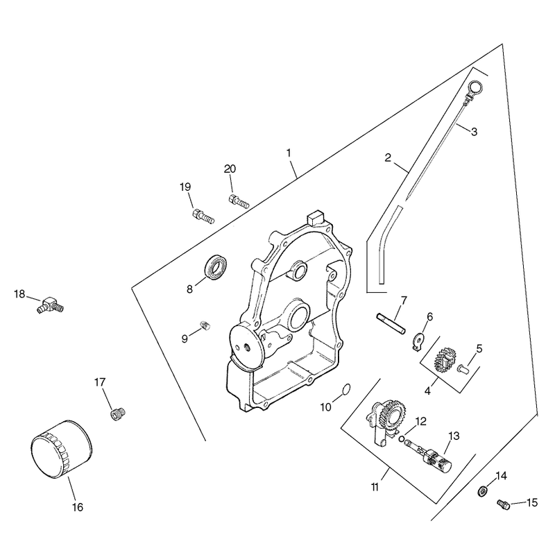 Oil PanLubrication Assembly Kohler Engine CH20QS-64678