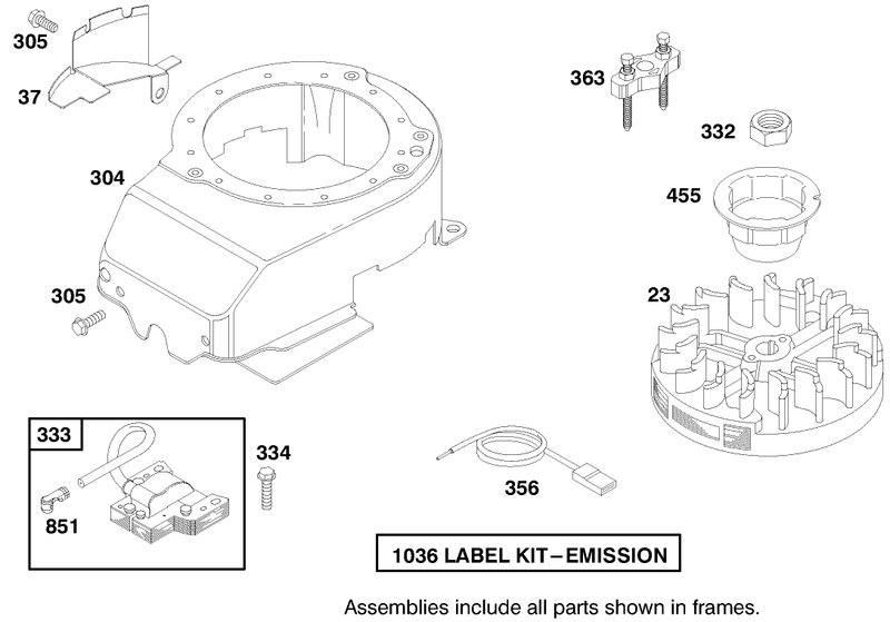Engine Briggs and Stratton Model 127802 1761 E1