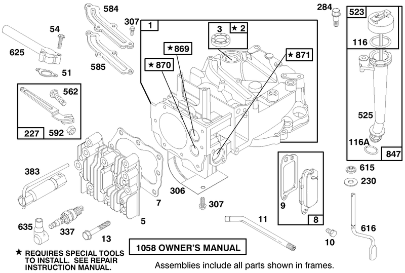 Engine Briggs and Stratton Model 127802 1761 E1