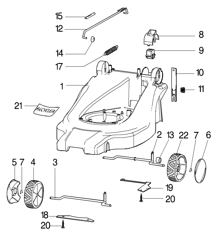 CChassis Parts Model No 21020 21022