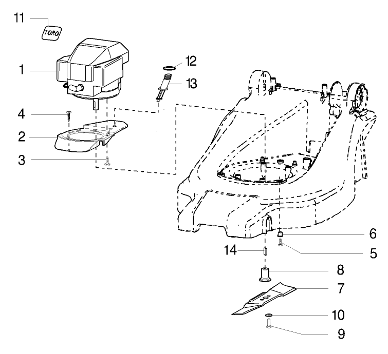 CMotor and Blade Assembly Model No 21020 21022