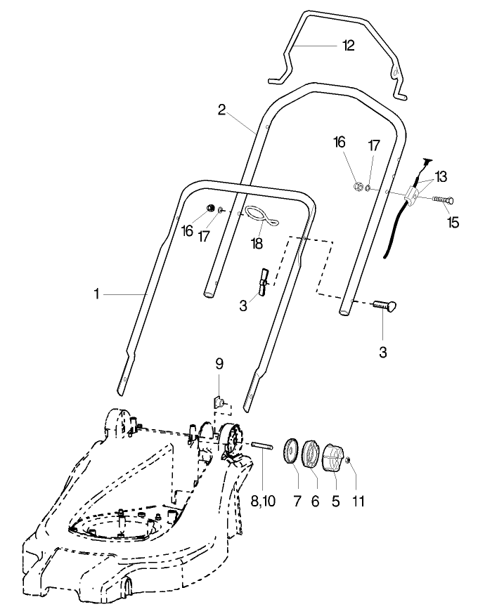 Handle Parts Model No 21020 21022