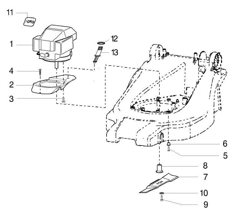 Motor and Blade Assembly Model No 21020 21022