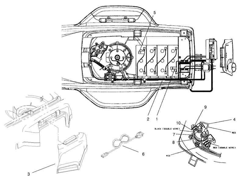 Electrical Wire Diagram Power Cord And Side Discharge Chute Assembly