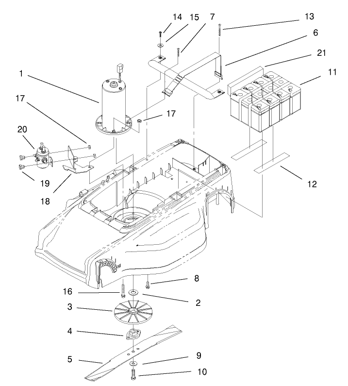 Motor Batteries And Blade Assembly
