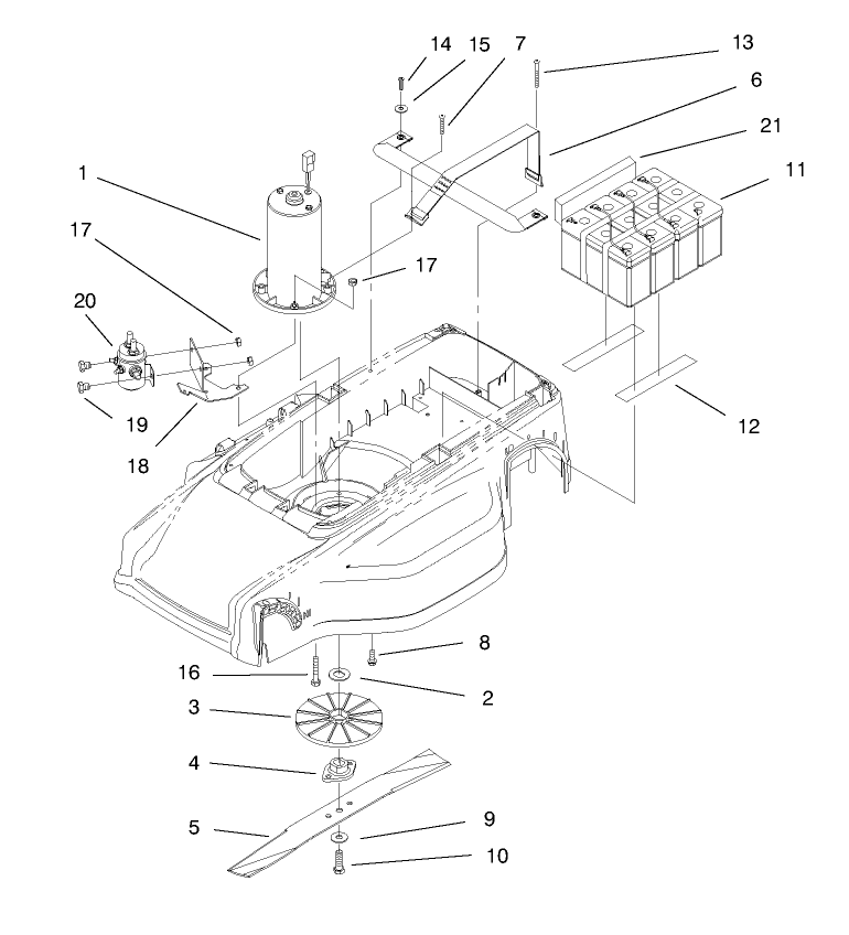 Motor Batteries And Blade Assembly