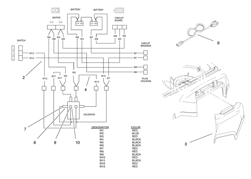 Electrical Wire Diagram Power Cord And Side Discharge Chute Assembly