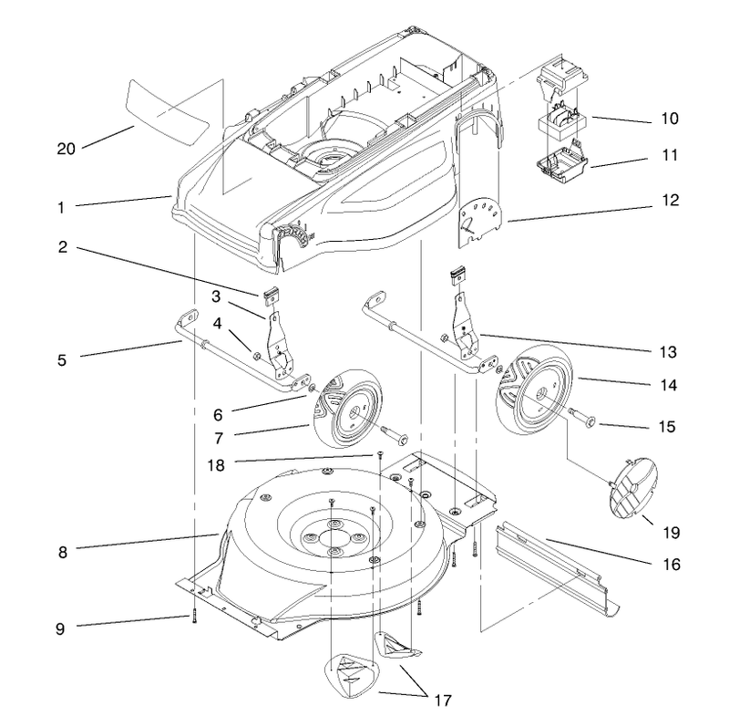 Deck Liner And Wheel Assembly