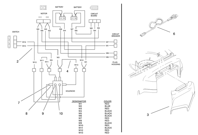 Electrical Wire Diagram Power Chord And Side Discharge Chute Assembly