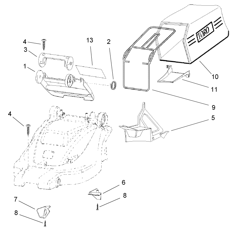 Bag and Recycling Assembly