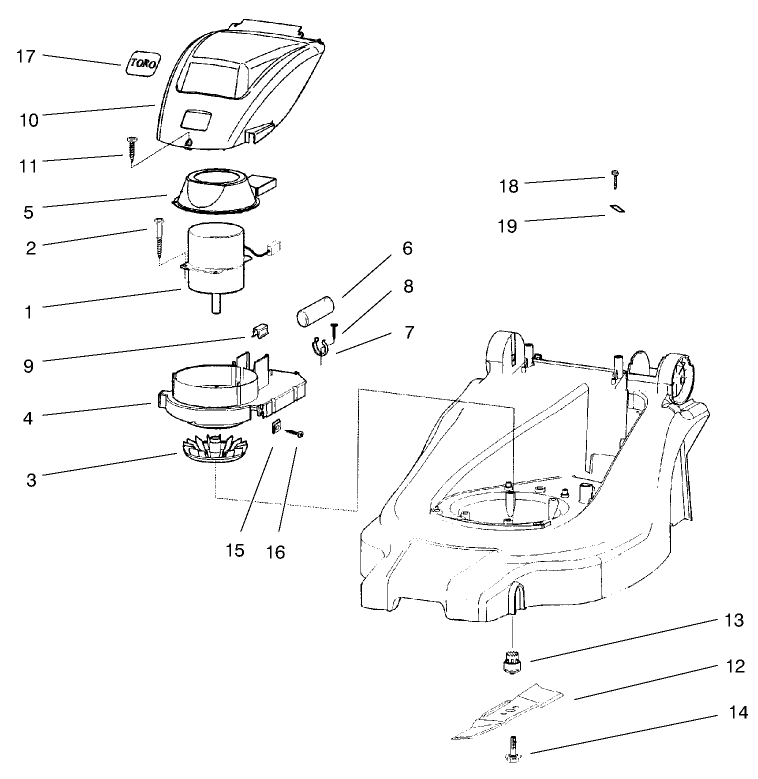 Motor and Blade Assembly
