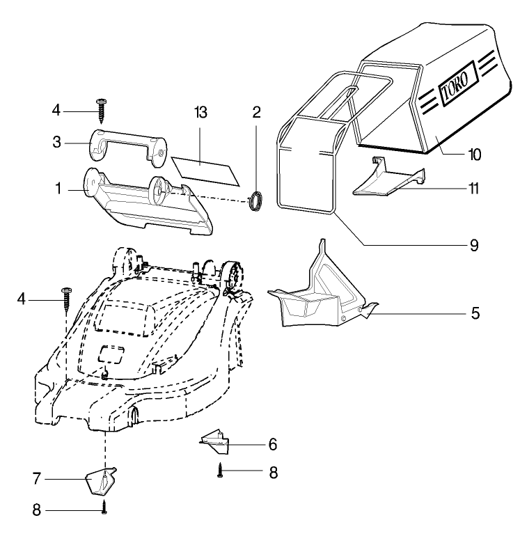 Bag and Recycling Parts Model No 21070 21071