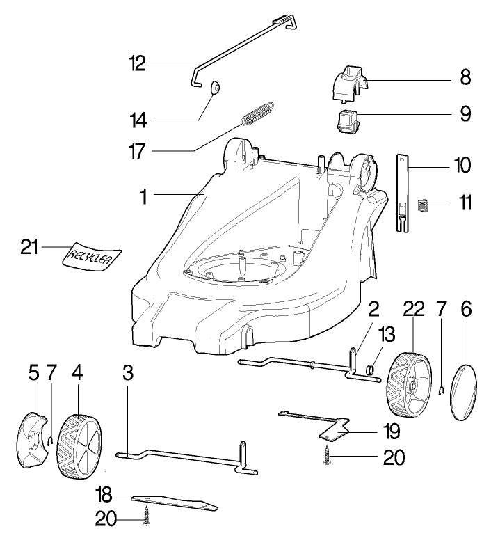 Chassis Parts Model No 21070-21071 and 21072