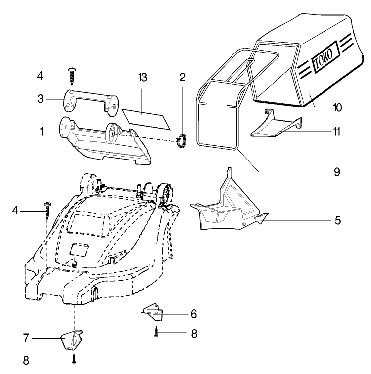 Bag and Recycling Parts Model No 21070-21071