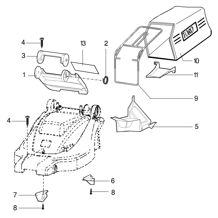 Bag and Recycling Parts Model No 21070 21071 and 21072