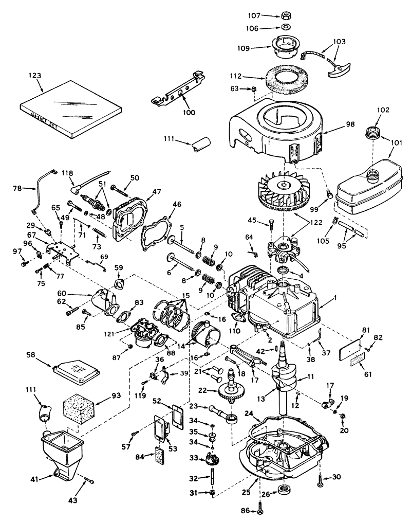 Engine Tecumseh Model Lav35 40707k