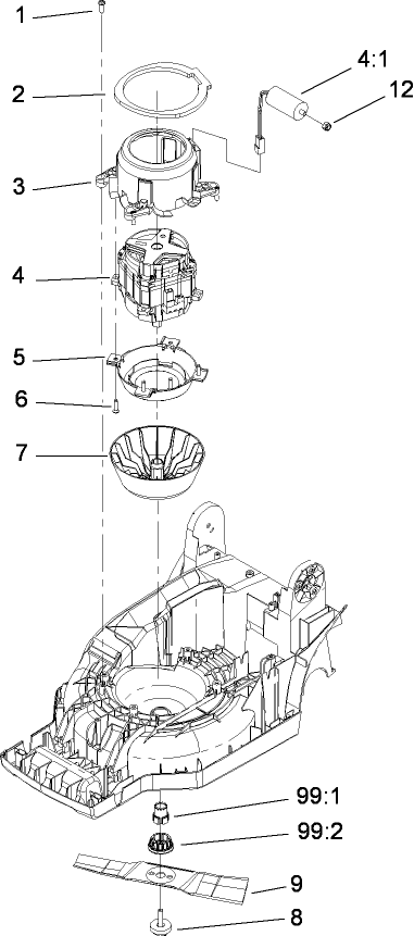 Motor and Blade Assembly