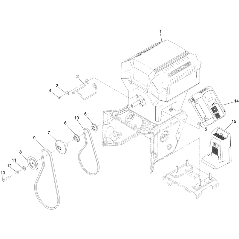 Powerhead, Pulley and Belt Assembly