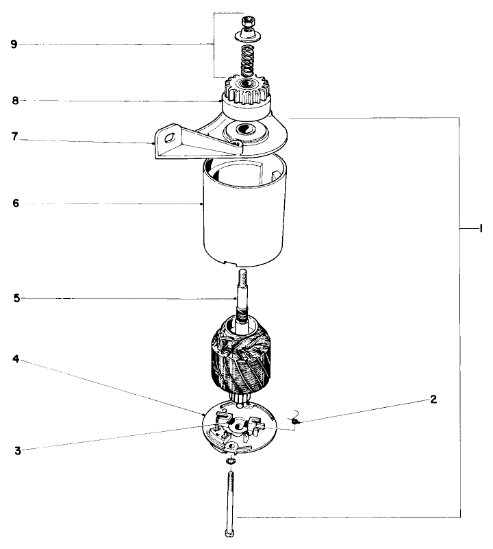 Starter Motor And Pinion applicable To Serial Nos 906229 and Up