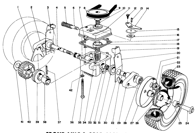Front Axle and Gear Case Assembly