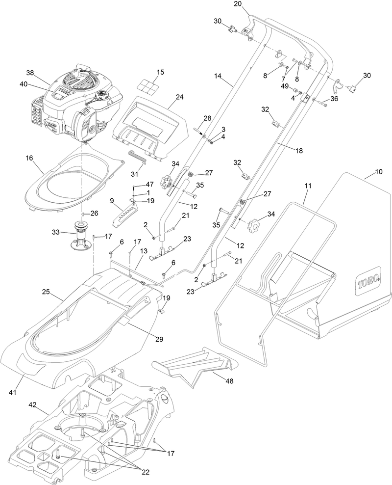 Engine Chassis Handle and Bag Assembly