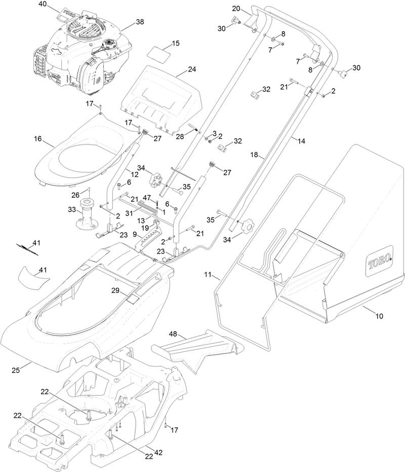 Engine Chassis Handle and Bag Assembly