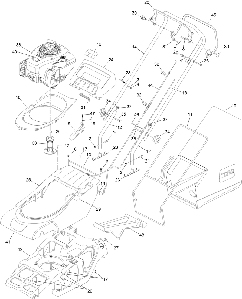 Engine Chassis Handle and Bag Assembly