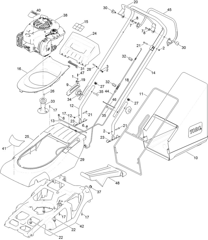 Engine Chassis Handle and Bag Assembly