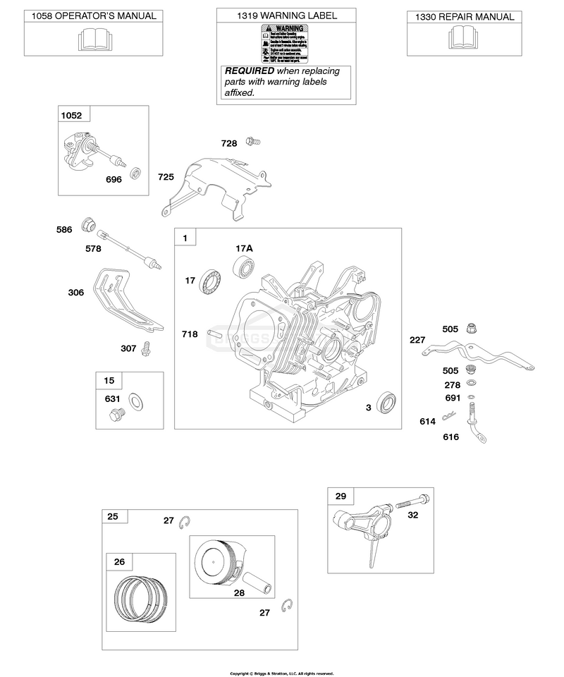 Cylinder, Piston/Rings/Connecting Rod, Owner's Manual