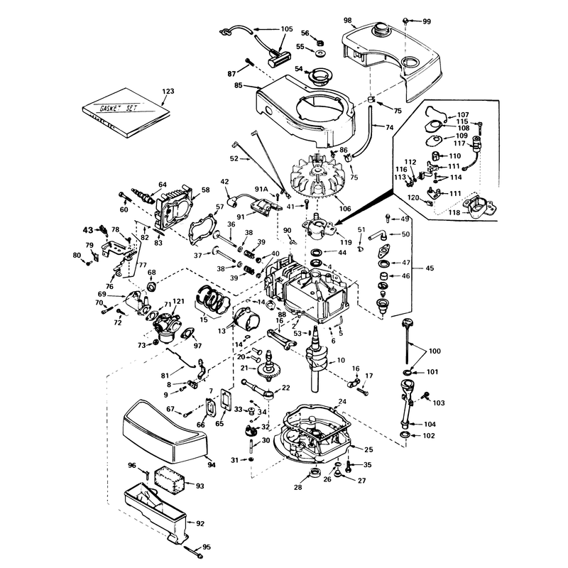 Engine Tecumseh Model No Tnt 100-10065c