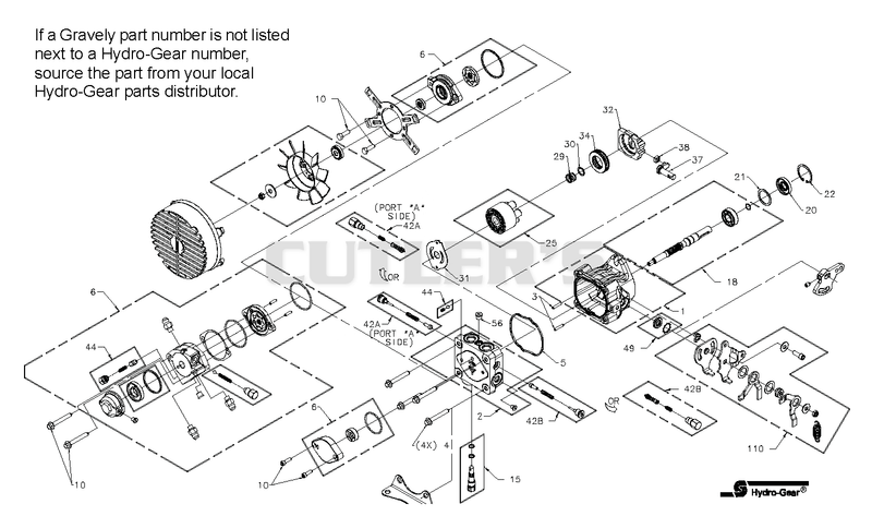 Hydro-Gear Hydrostatic Pump Right Side
