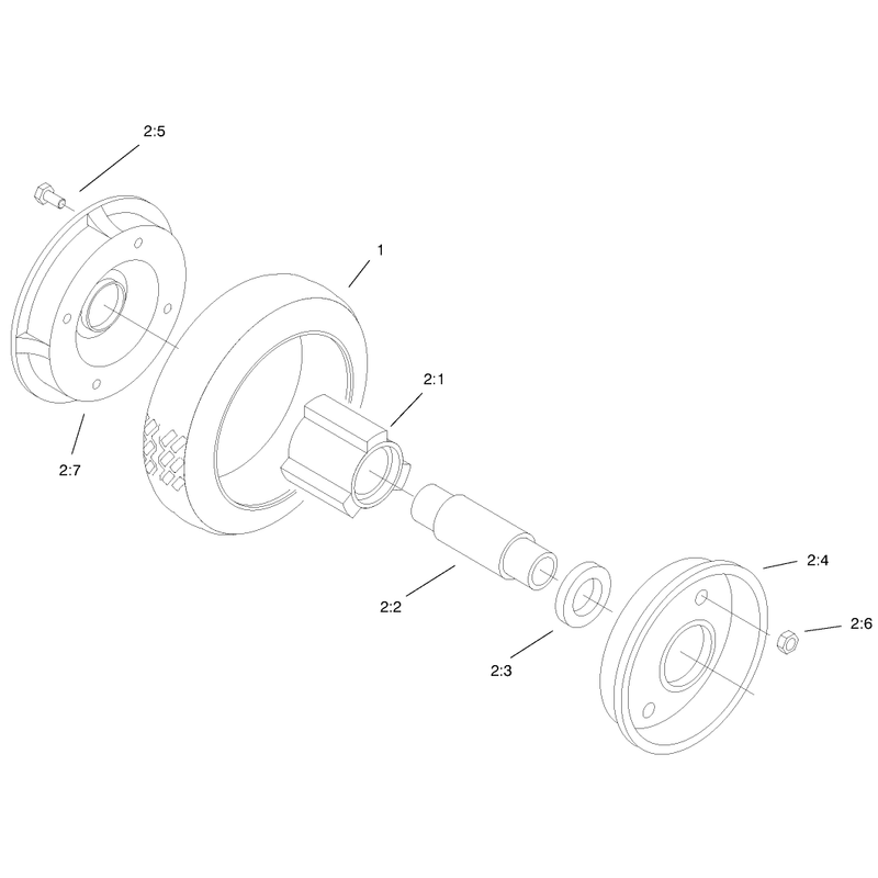 Rear Wheel and Tire Assembly