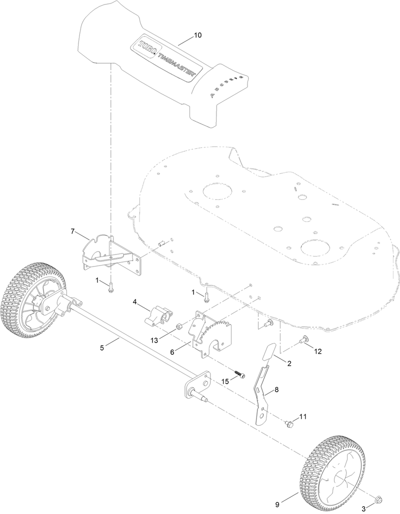Front Wheel and Height of Cut Assembly