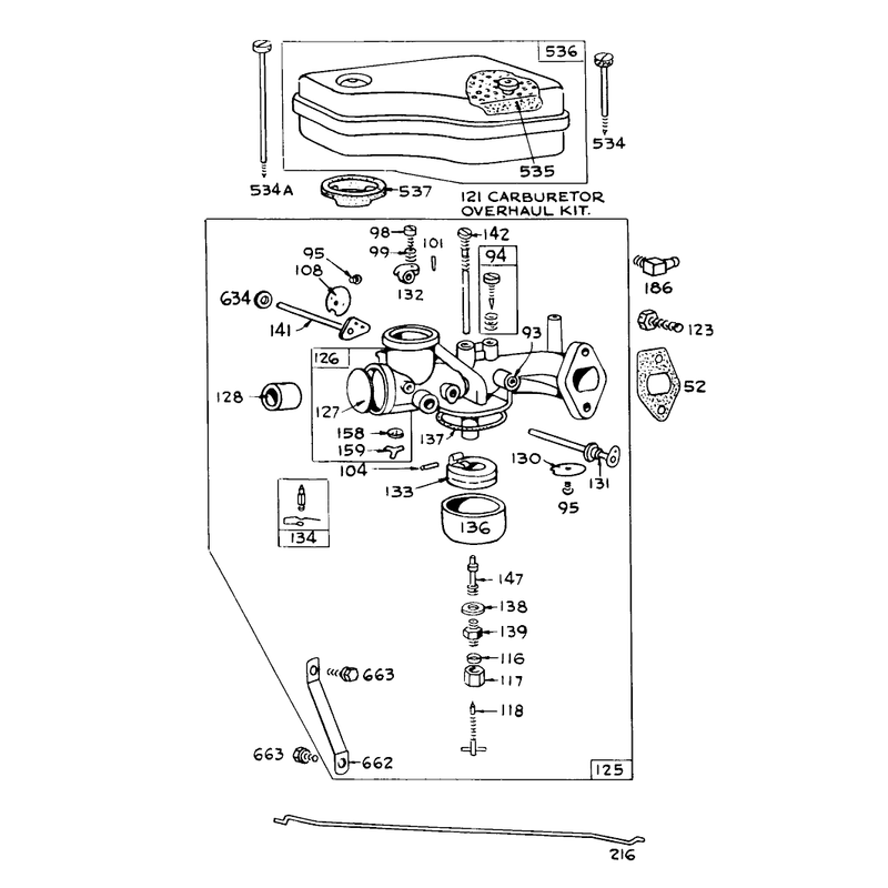 Model 390417 Carburetor Assembly (recoil & Electric)