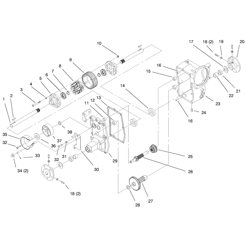 Hydro Trans Axle Assembly