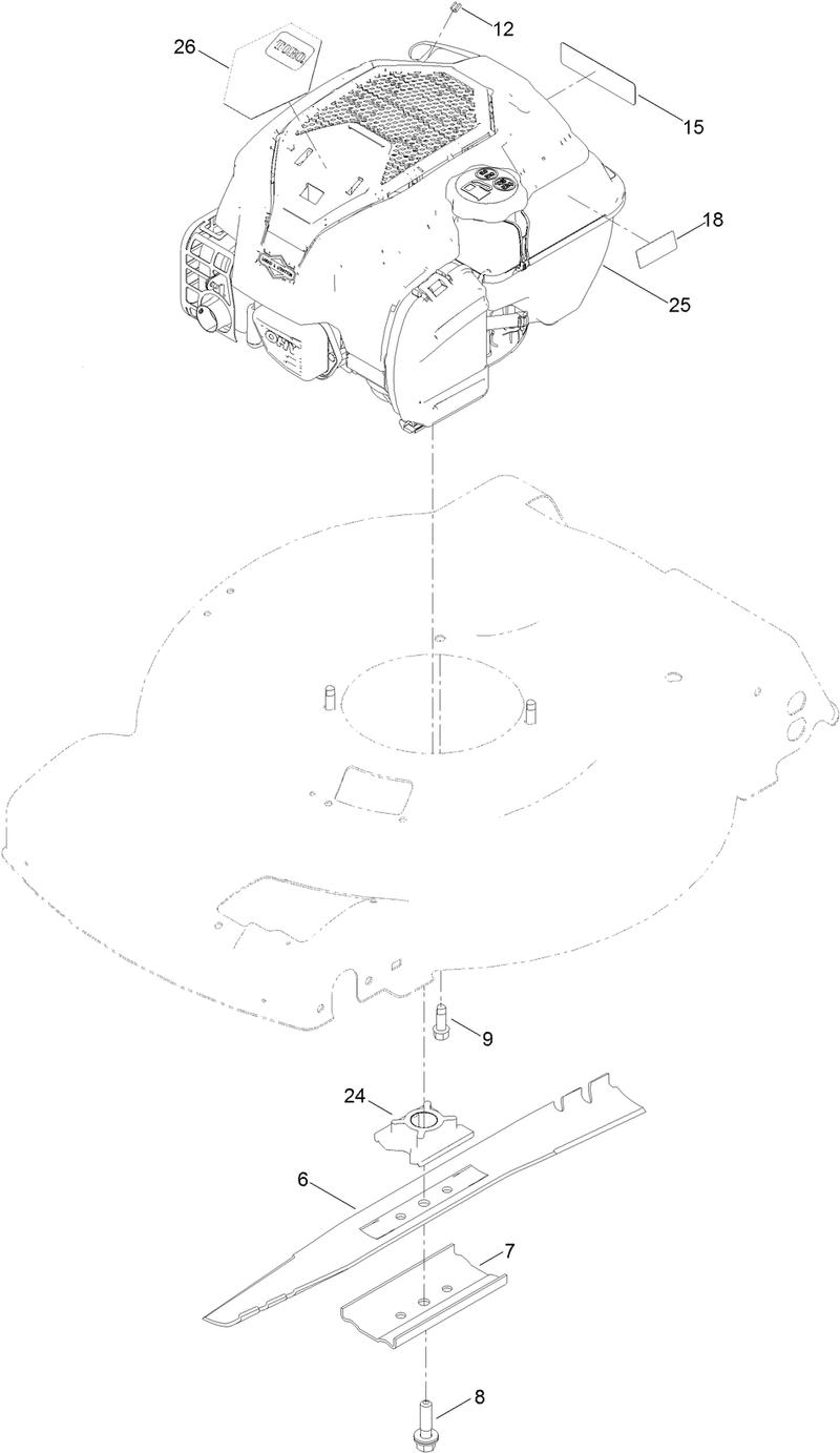 Engine and Blade Assembly