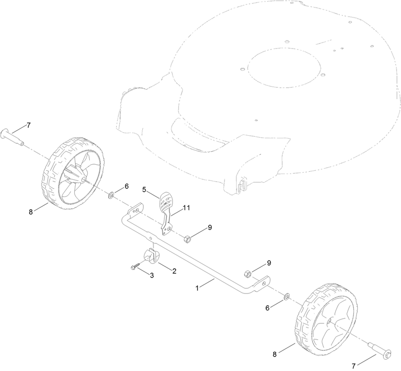 Front Wheel and Height of Cut Assembly