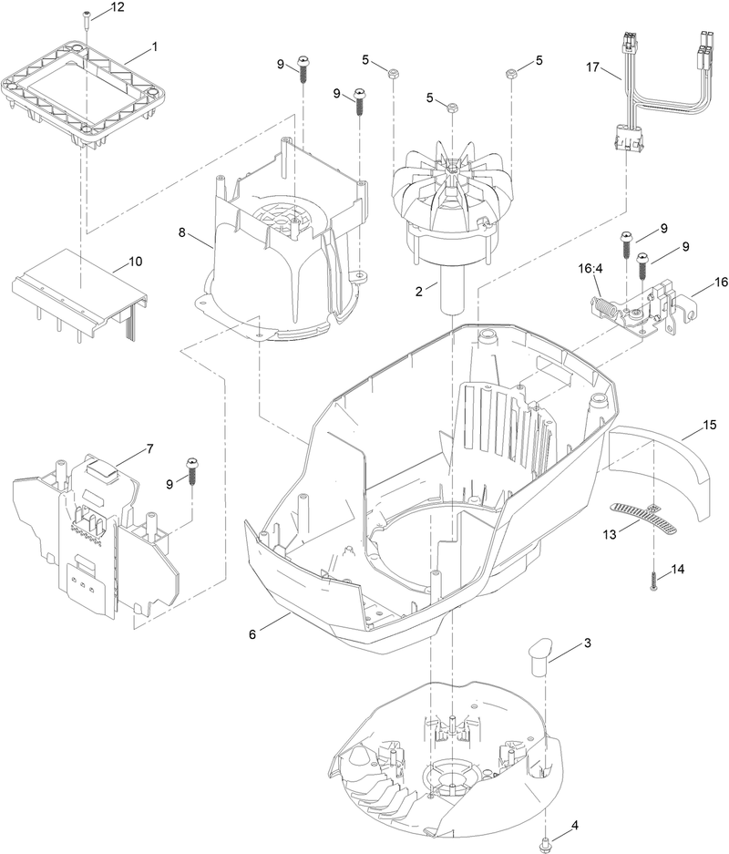 Motor Module Assembly No 138 6660 Lower Shroud Assembly