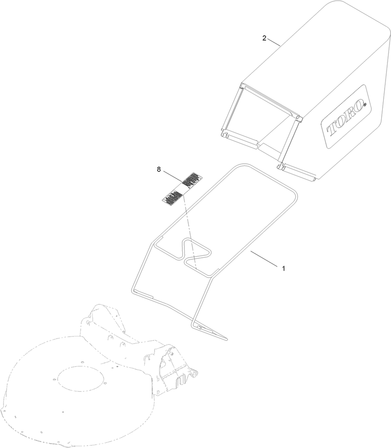 Rear Grass Bag Assembly