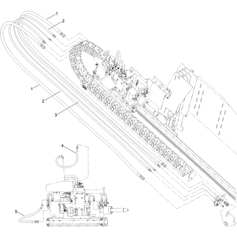 Main Frame Hydraulic Hose Assembly No 1