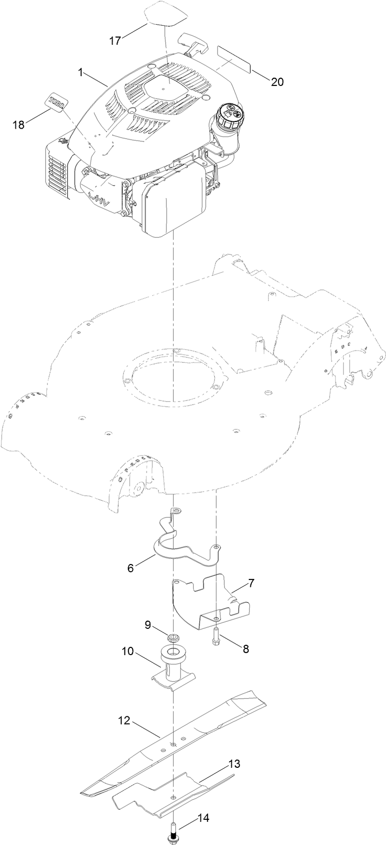 Engine and Blade Assembly