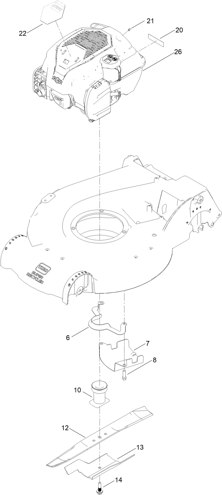 Engine and Blade Assembly