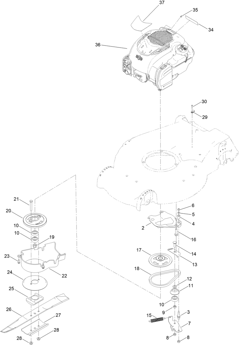 Engine and Blade Assembly