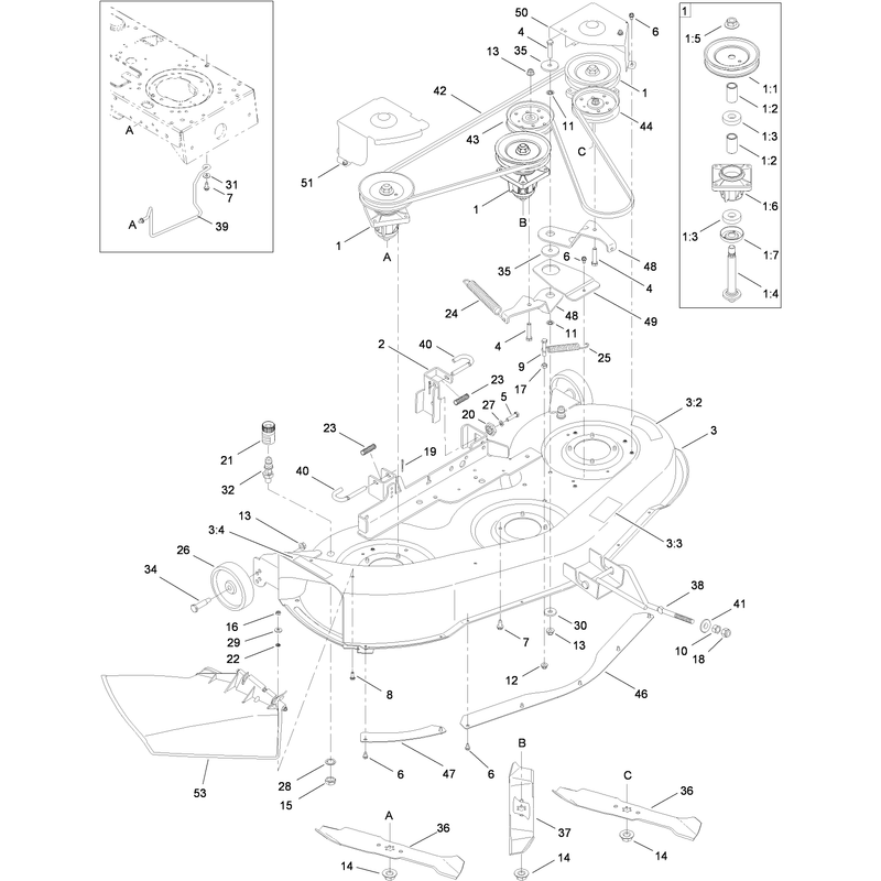 46 Inch Deck Assembly Electric PTO