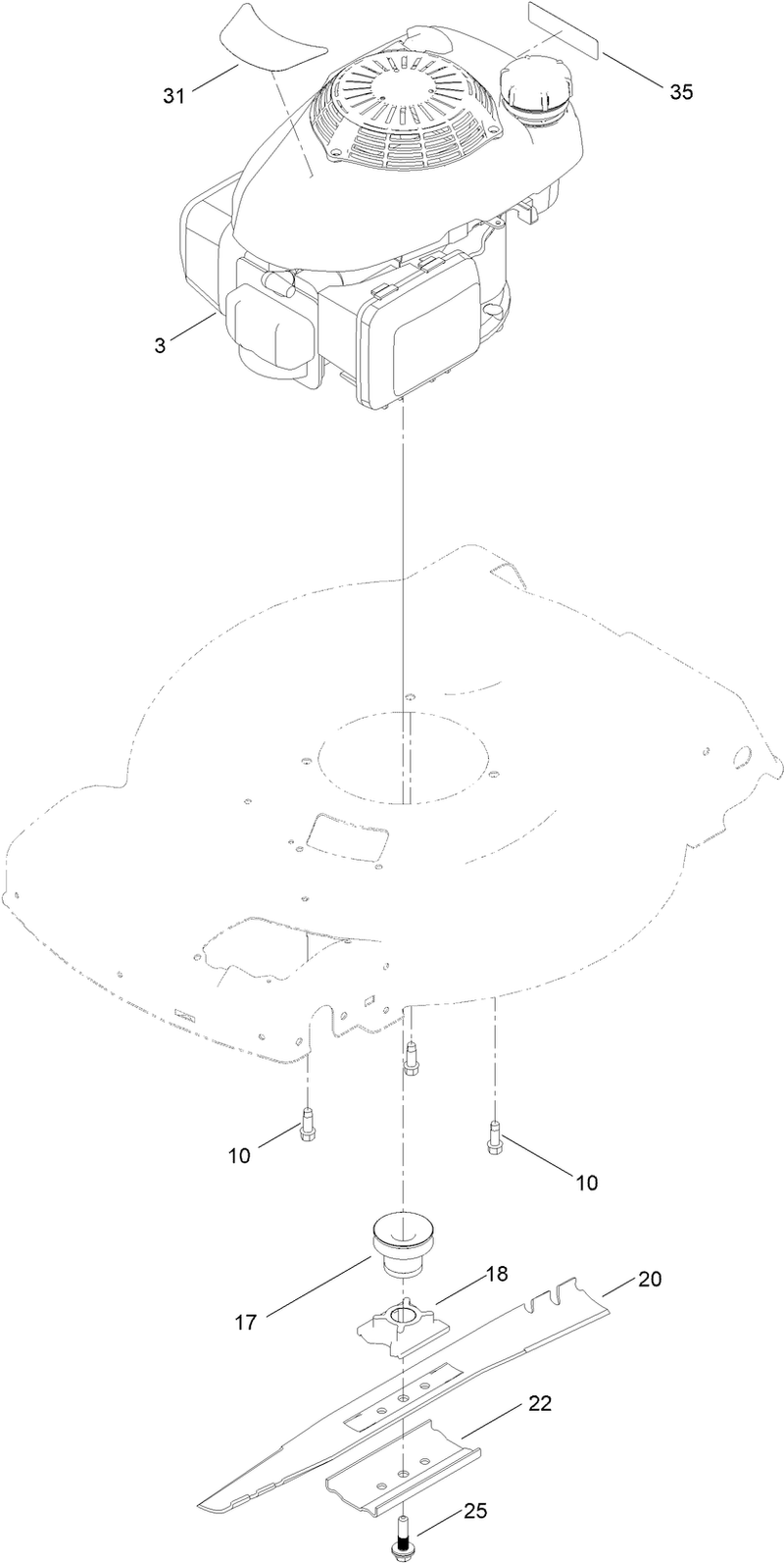 Engine and Blade Assembly