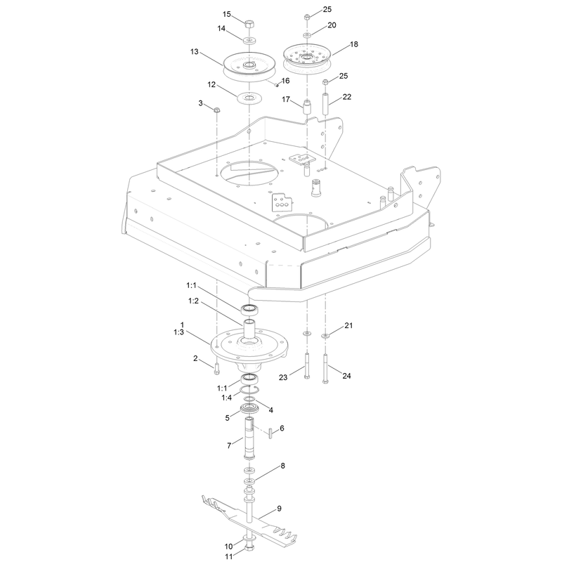 Spindle and Blade Assembly