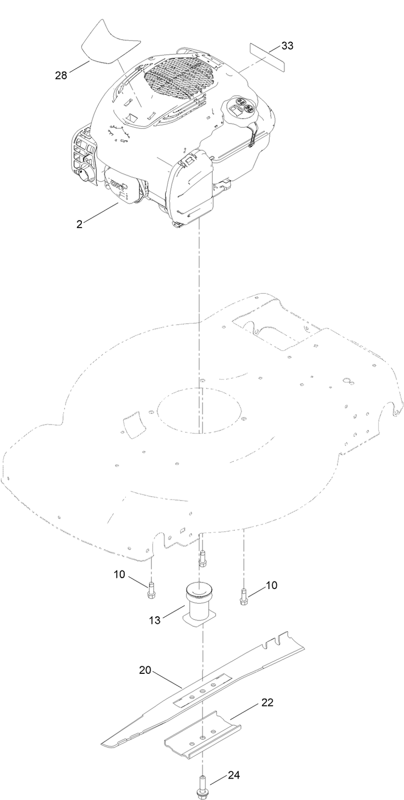 Engine and Blade Assembly
