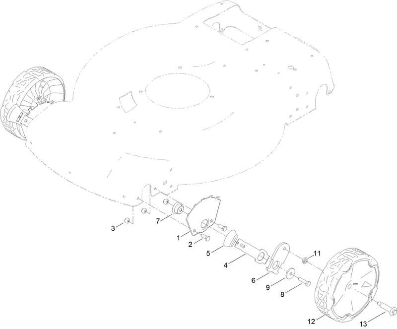 Front Wheel and Height of Cut Assembly