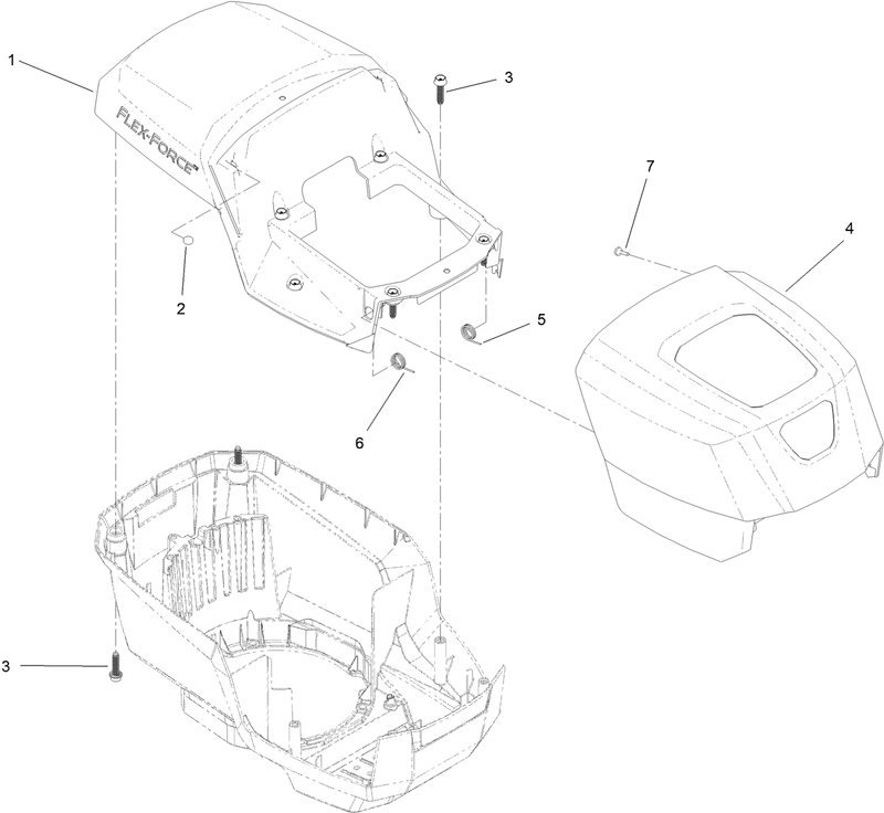 Motor Module No 140 4125 Hood and Upper Shroud Assembly