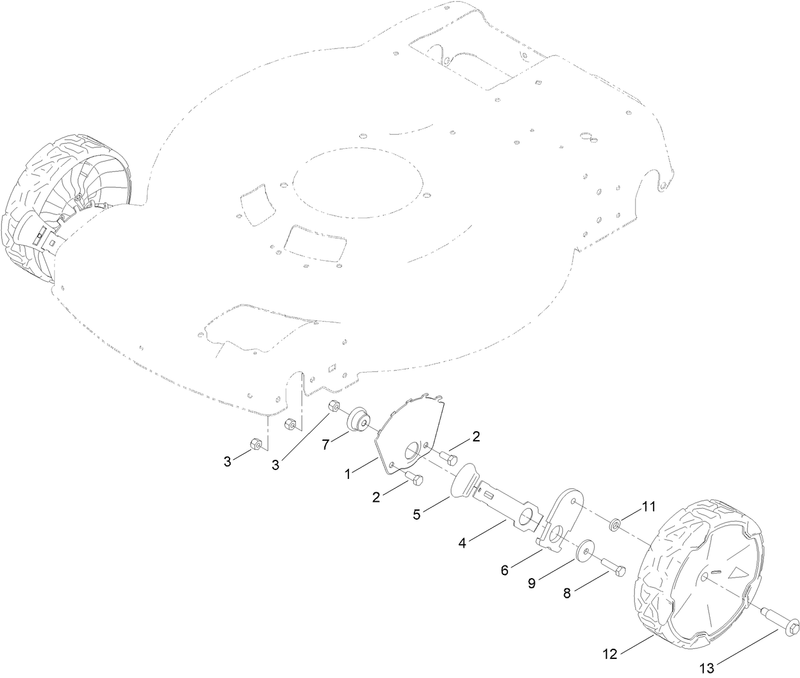 Front Wheel and Height of Cut Assembly